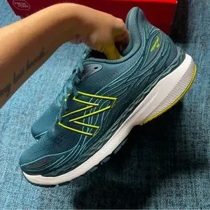 New Balance Fresh Foam X 850 Mountain Teal/Sulphur Yellow Running Shoes Size 13 New Balance Fresh Foam 860v12 Mountain Teal Sulphur Shoes  main image 3